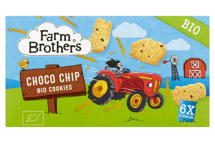 Farm Brothers Choco Chip Bio Cookies 6 Stuks 102 g (102g)