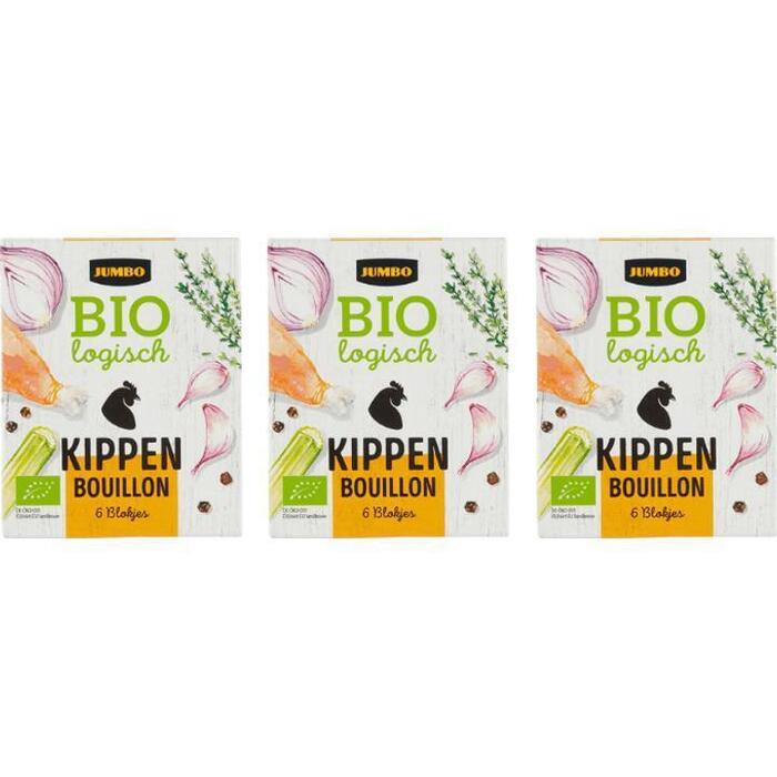 Jumbo Biologisch Kippen Bouillon 3 x 6 Stuks