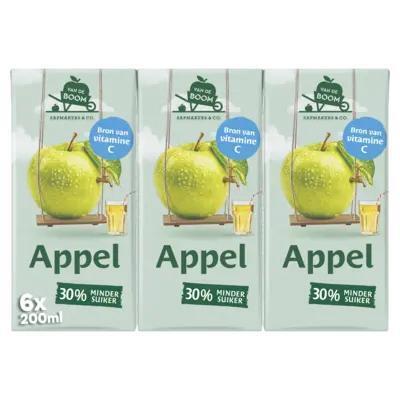 Van de Boom Appel met scheutje water 30% min suiker (6 × 200ml)