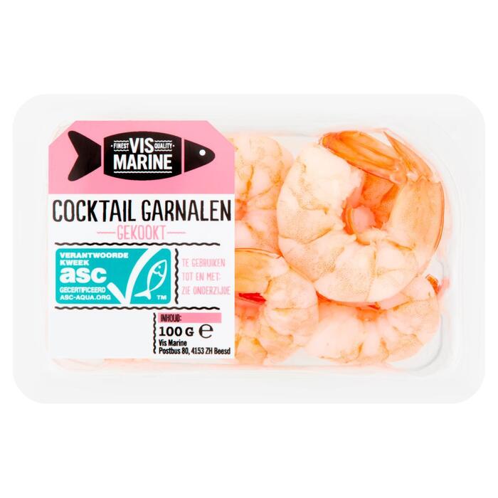 Vis Marine Cocktail Garnalen Gekookt 100 g (100g)