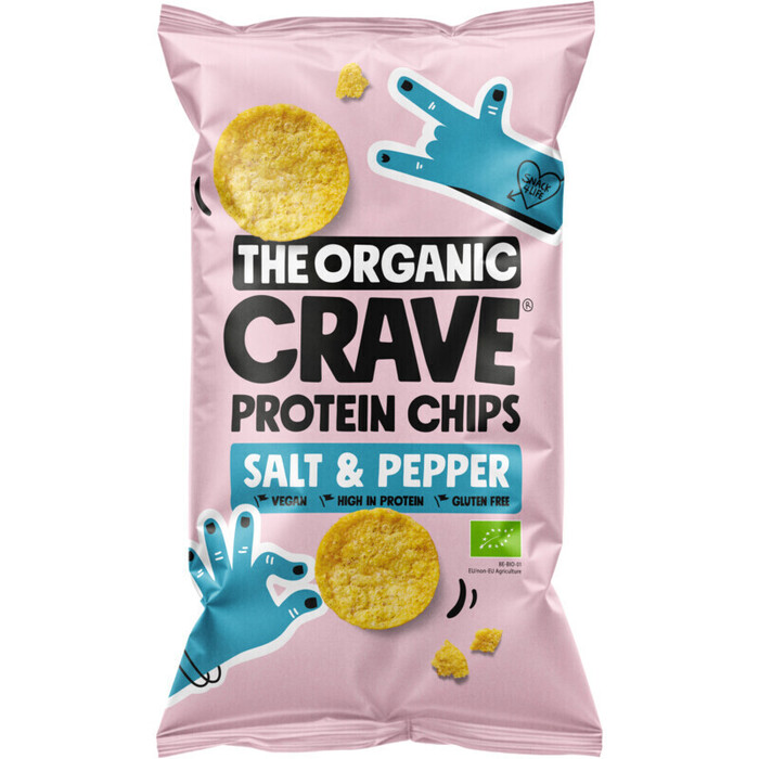 The Organic Crave Protein chips salt & pepper (75g)