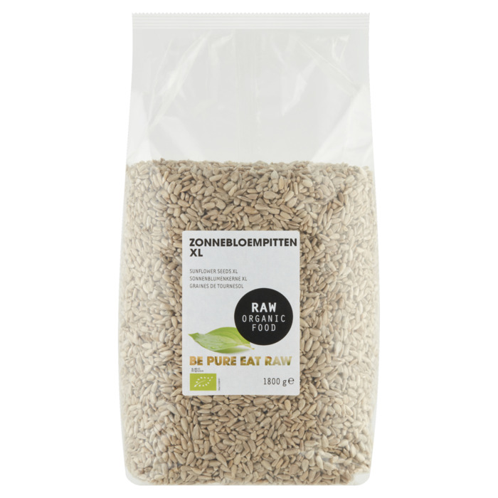 RAW Organic Food Zonnebloempitten XL 1, 8kg (1.8kg)
