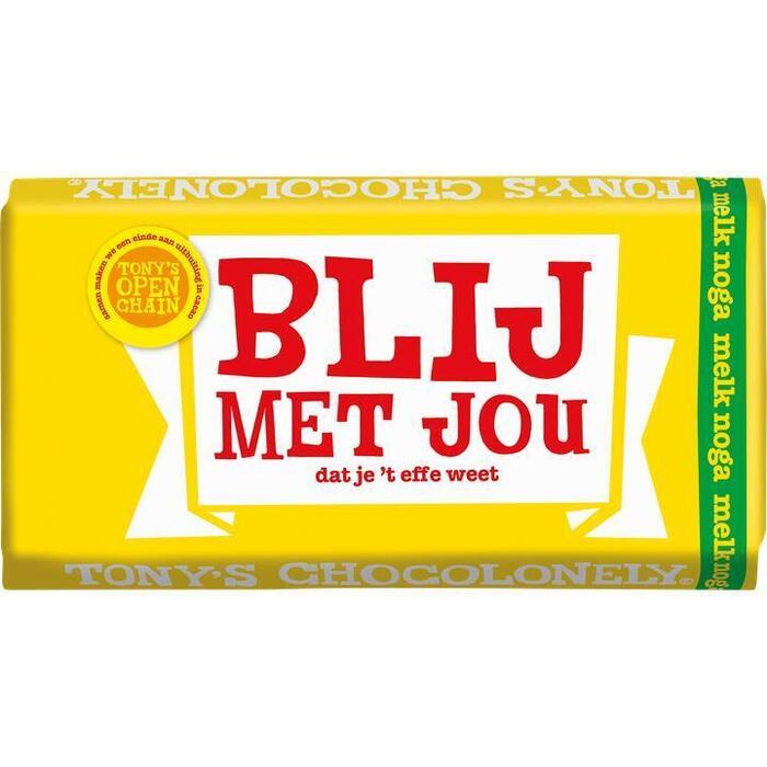 Tony's Chocolonely Melkchocolade reep Noga - Blij met jou! (180g)