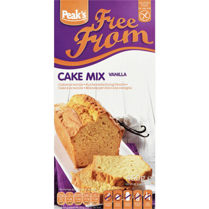 Glutenvrije Cakemix vanille (450g)