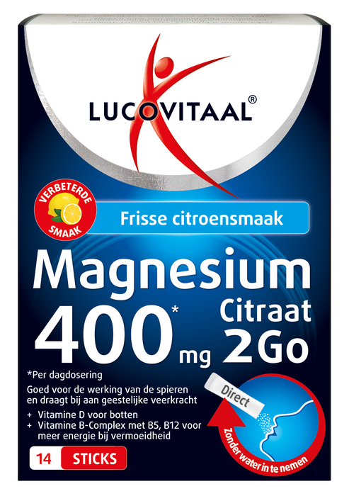Lucovitaal Magnesium 400mg citraat (14 × 2.5g)