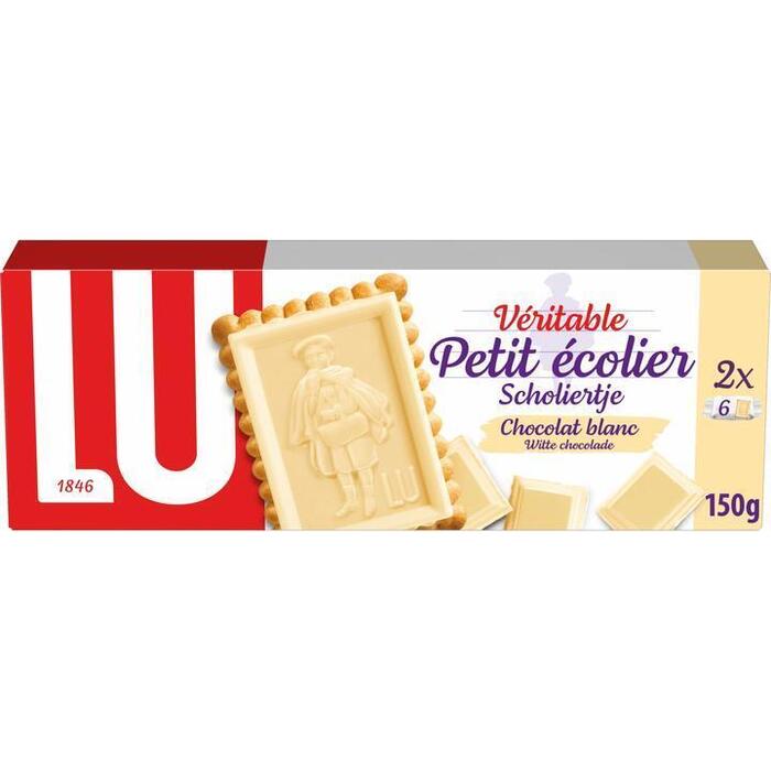 LU Scholiertje Chocolade Koekjes Wit 150g (Doos, 150g)