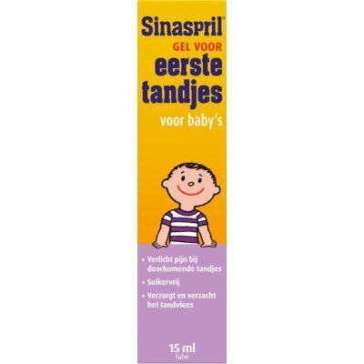 Sinaspril Gel voor eerste tandjes (15ml)