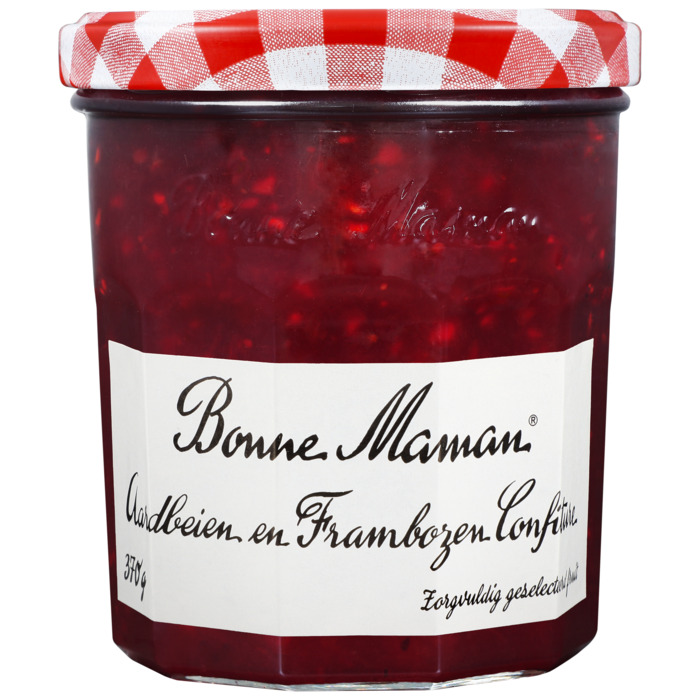 Bonne Maman Aardbei en frambozen confituren (Pot, 370g)