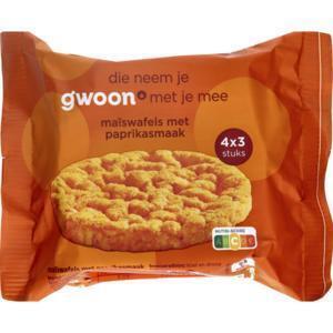 g'woon Maiswafel Paprika 4x3 Stuks (104g)