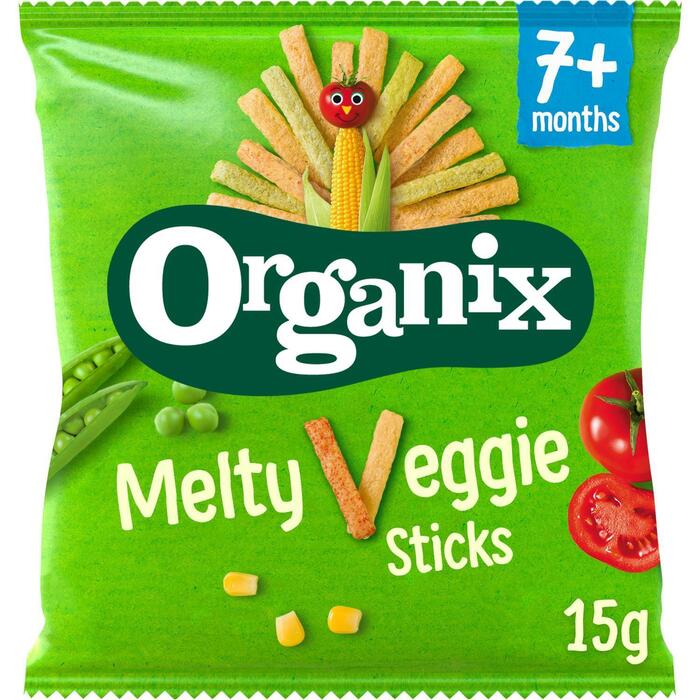 ORGANIX  Babyvoeding Melty Veggie Sticks Biologisch 15g Zakje (Zakje, 15g)