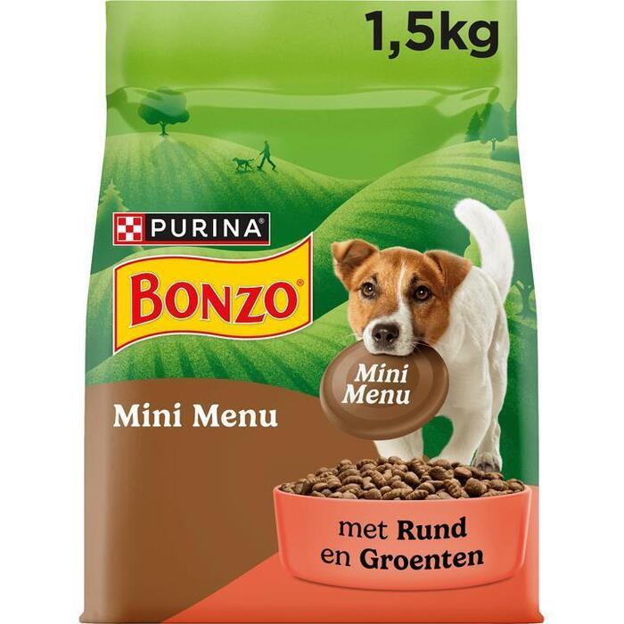 Bonzo Mini menu adult rund hondenvoer droog (1.5kg)