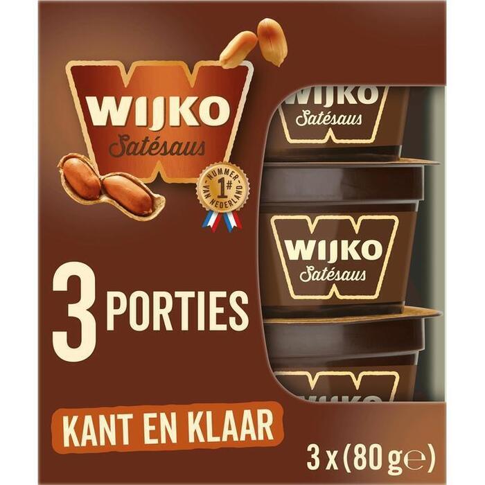 Wijko Satésaus kant en klaar 3 x 80 g (3 × 80g)