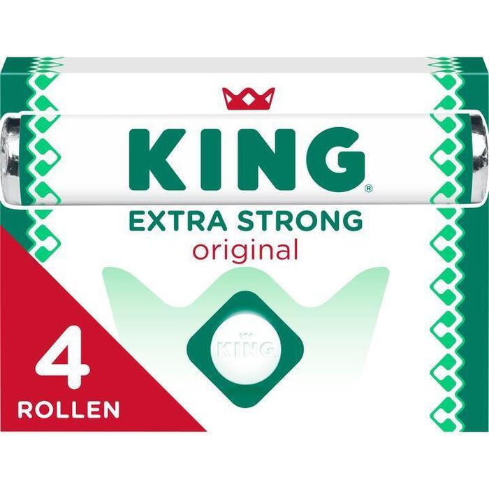 King Pepermunt Extra Strong Original 4 x 44g (4 × 44g)