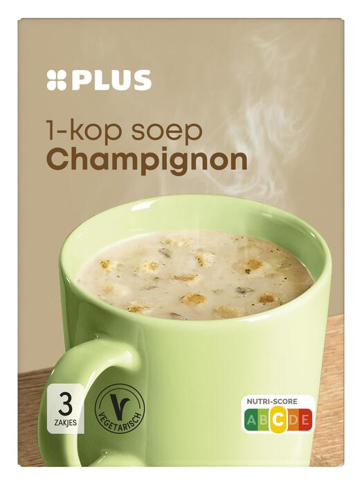 PLUS 1 kops soep champignon (Doos, 51g)
