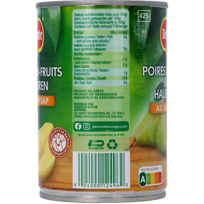 Del Monte Halve Peren op Sap 415g (415g)