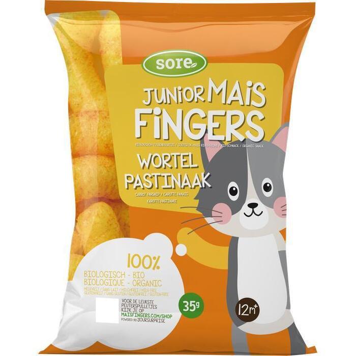 Sore Junior Mais Fingers Wortel Pastinaak 12+ Maanden 35 g (35g)