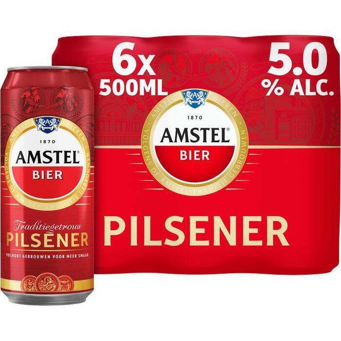 Amstel Pilsener Bier Blik 6 x 50 cl (6 × 0.5L)
