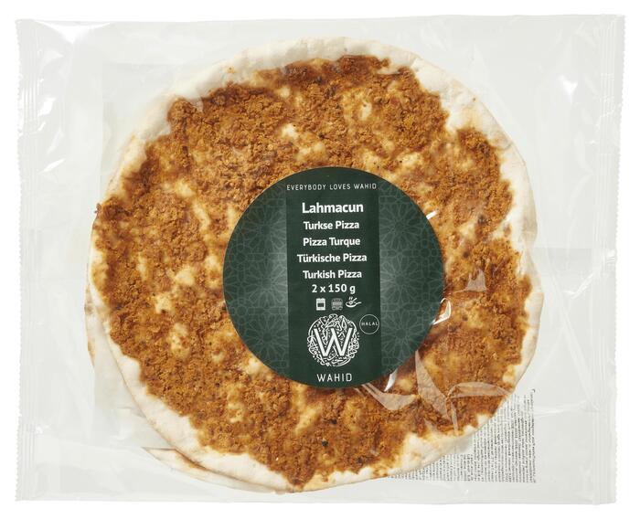 Wahid Ambachtelijke Lahmacun Turkse Pizza 2 x 150 g (Zak, 300g)