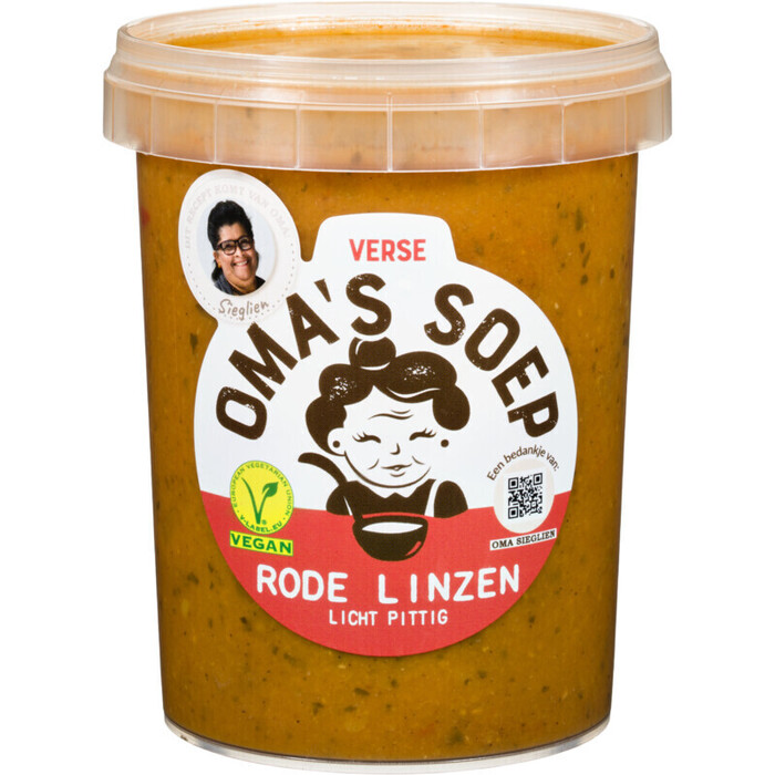 Oma's Soep Rode linzen soep (0.5L)