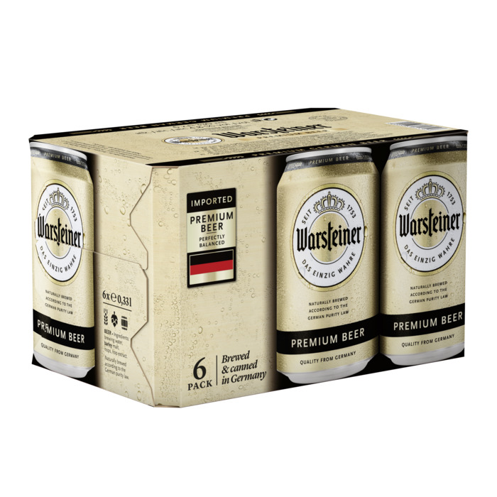 Warsteiner - Pils - Blik - 6 x 330ML (6 × 33cl)