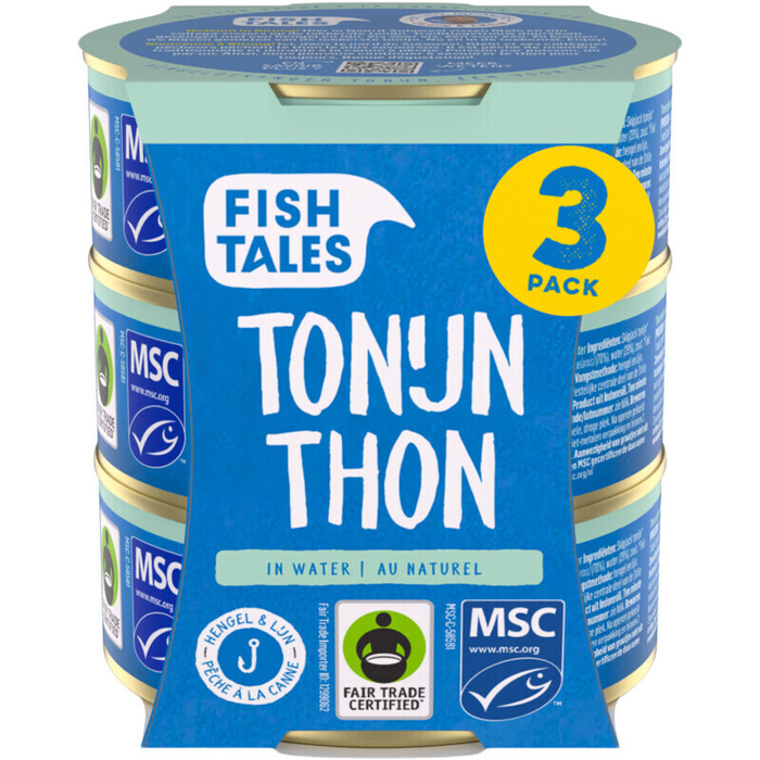 Fish Tales Tonijn in water 3-pack (426g)