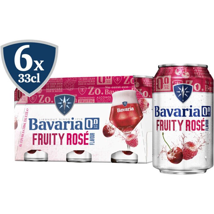 Bavaria 0.0% Fruity rose 6-pack (6 × 33cl)