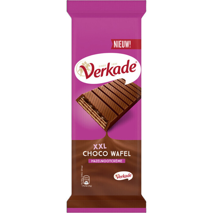 Verkade XXL choco wafel hazelnootcreme (212g)
