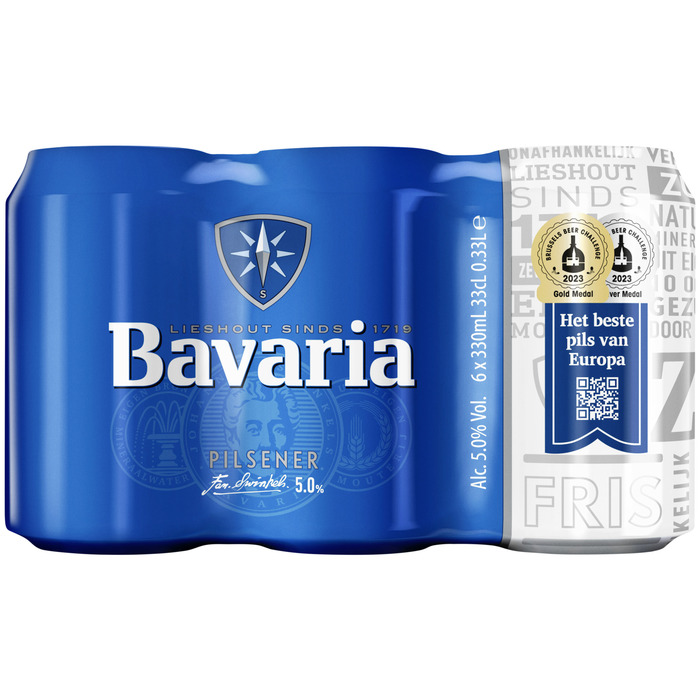 Bavaria - Pilsener - Blik 6 x 330ml (6 × 33cl)