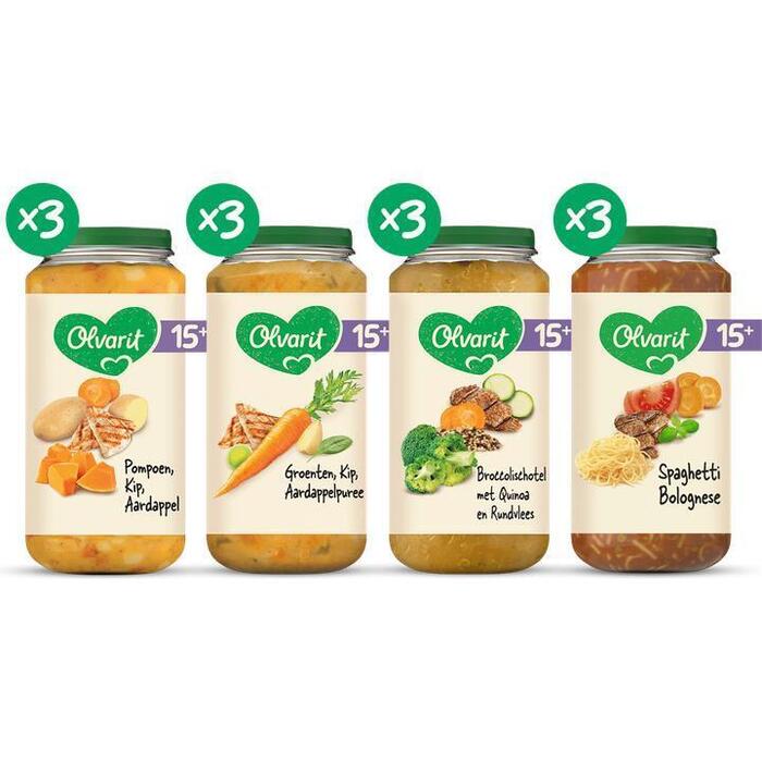 Olvarit Variatiemenu Maaltijd 15 mnd 15+ Maanden 250 g (3kg)