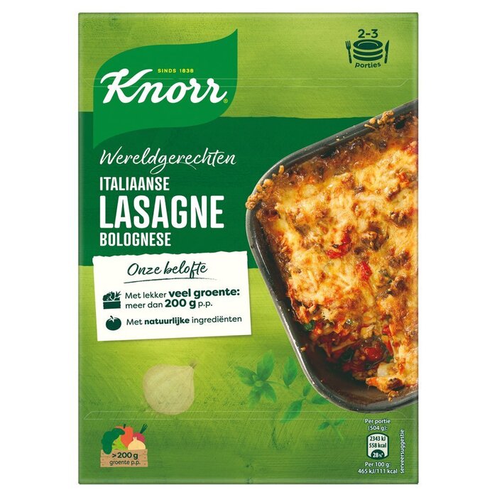 Wereldgerecht Lasagne bolognese (Doos, 191g)