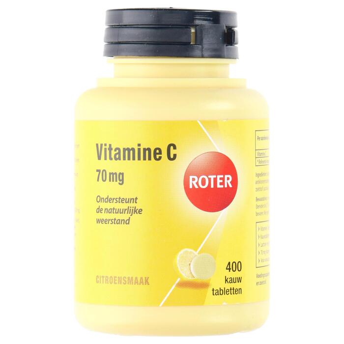 Roter Vitamine C 70 mg kauwtabletten citroen (400 × 0.32g)