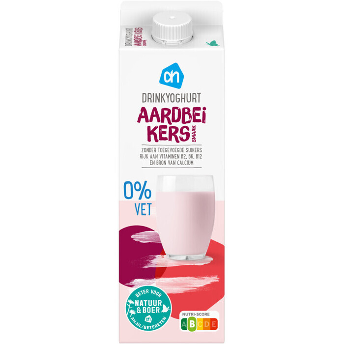 AH Drinkyoghurt aardbei kers (1L)