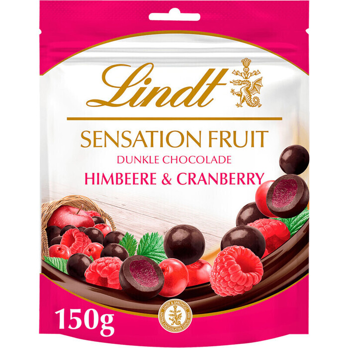 Lindt Sensation fruit himbeere & cranberry (150g)