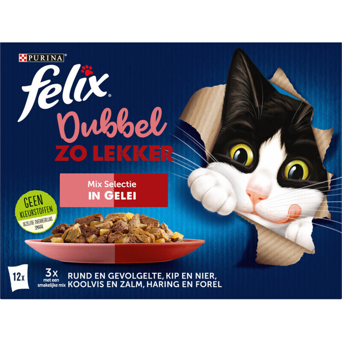 FELIX Dubbel Zo Lekker Mix Selectie in Gelei 12x85g (12 × 85g)