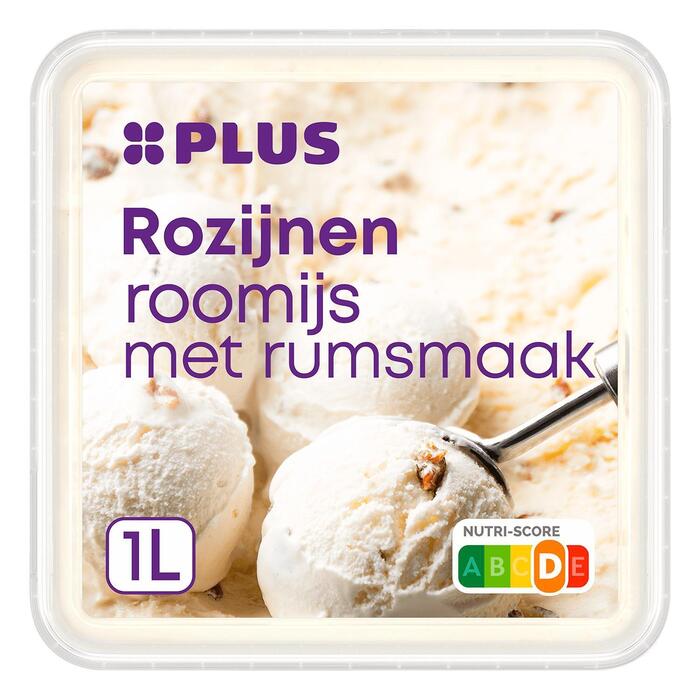 Roomijs rum rozijnen (Kuipje, 1L)
