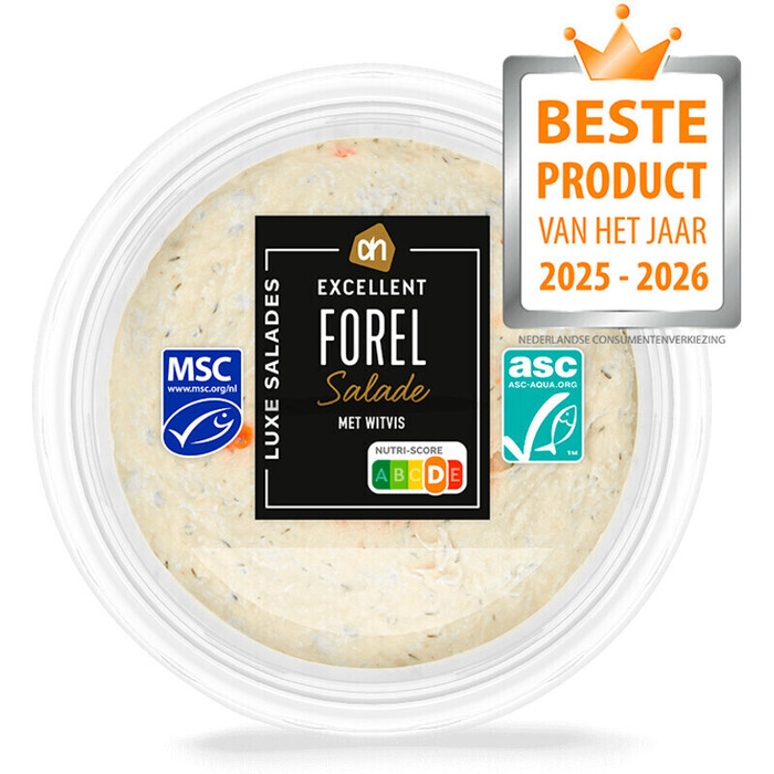 AH Excellent Warm gerookte forelsalade (125g)