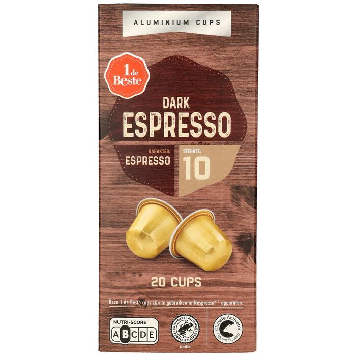 1 de Beste Koffiecups espresso dark