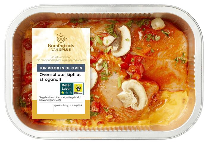 PLUS Boerentrots Ovenschotel Kipfilet stroganoff