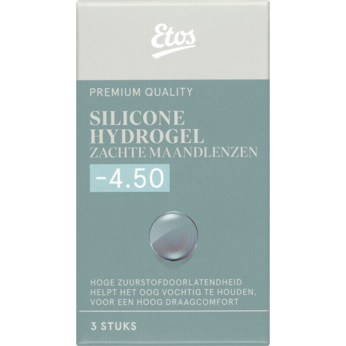 Etos Silicone zachte maandlenzen -4.50