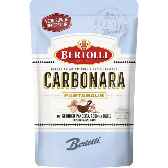 Bertolli Pastasaus in zak carbonara (460g)