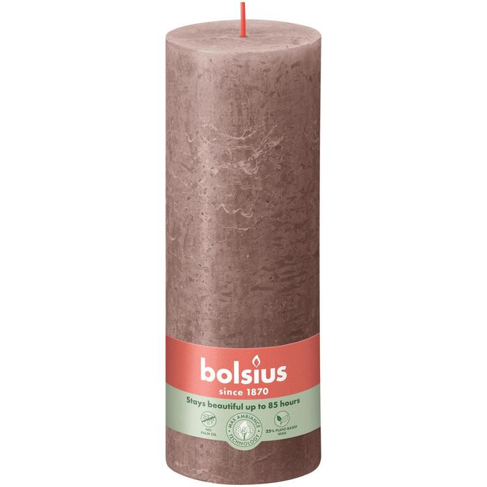 Kaars rustiek taupe