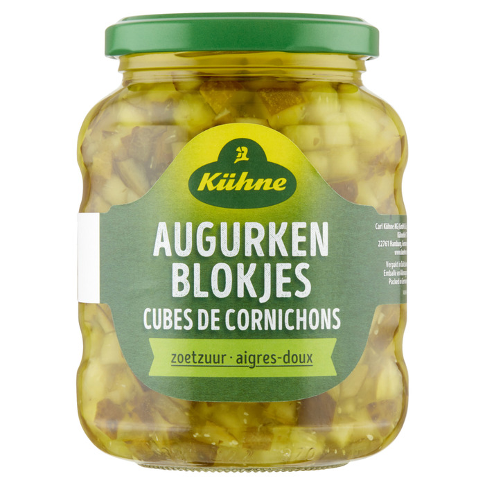 Kühne augurken blokjes (pot 330g) (Pot, 330g)