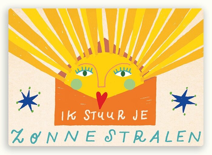 Kaart ik stuur je zonnestralen