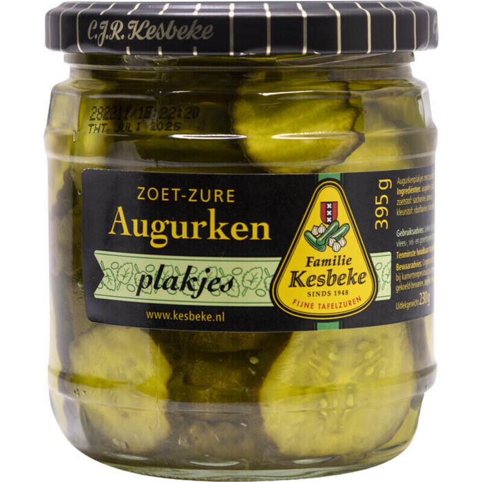 Kesbeke Augurken plakjes zoetzuur (395g)