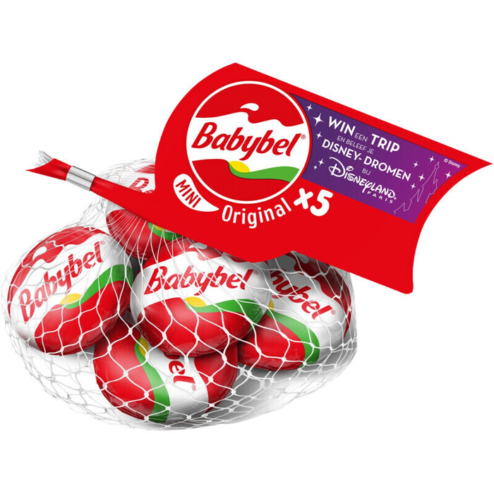 Mini Babybel 100% Echte Kaas 45+ 5 x 20 g (Net, 100g)