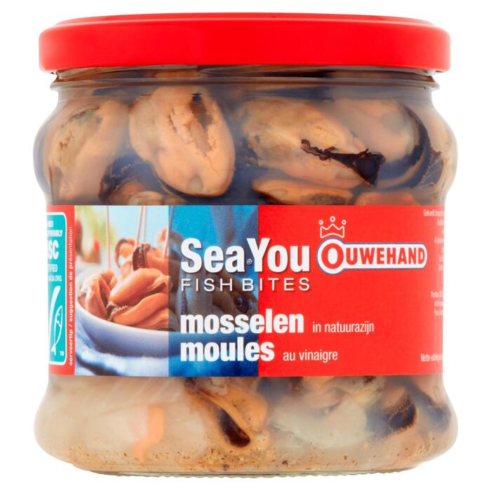 SeaYou Fish Bites, Mosselen in natuurazijn (Pot, 247g)
