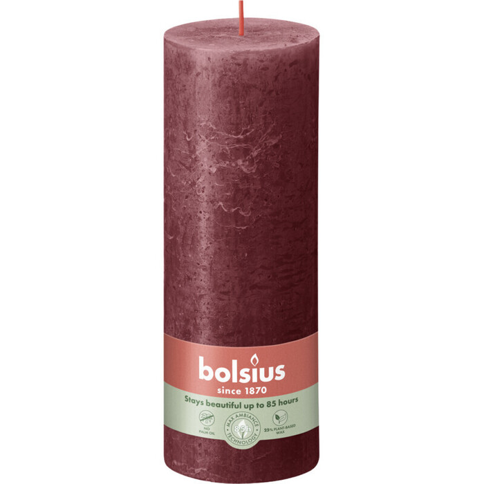 Bolsius Shine rustiek 19 cm red