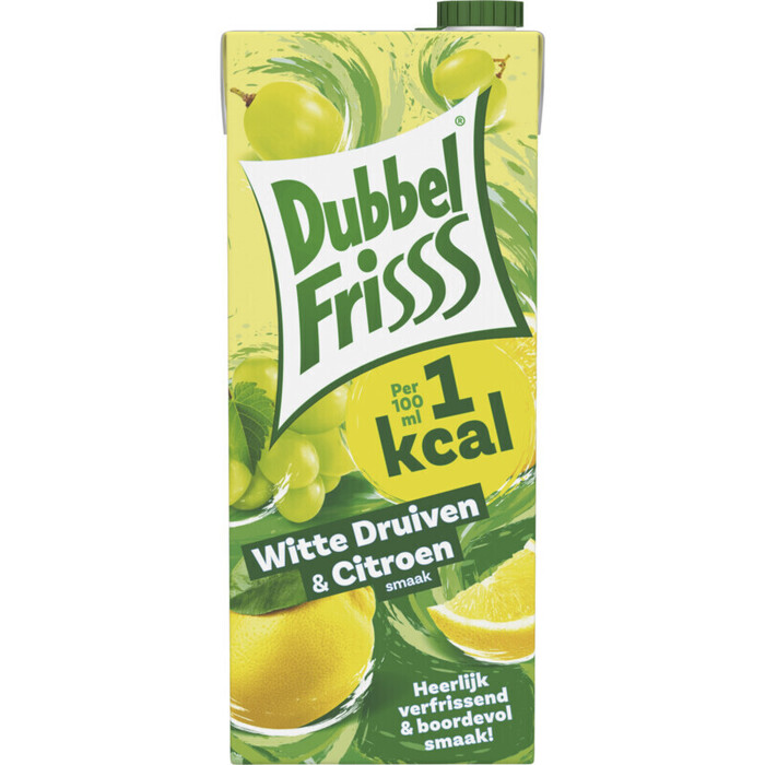 Dubbelfrisss 1Kcal witte druif citroen (1.5L)