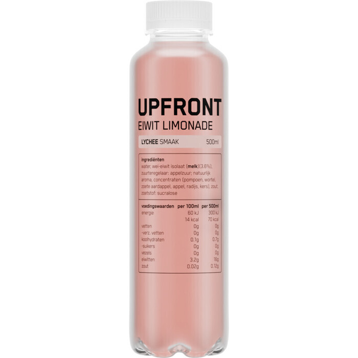Upfront Eiwit limonade lychee smaak (0.5L)
