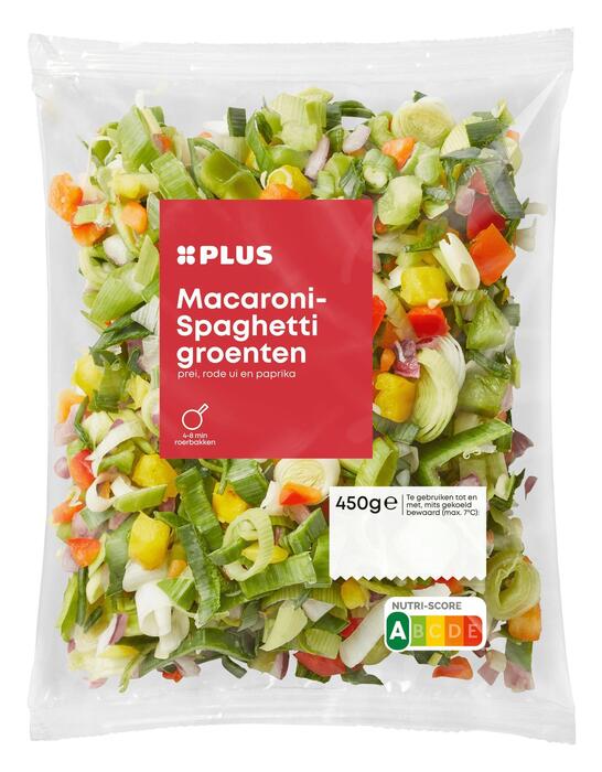 PLUS Macaroni-spaghetti groenten (Zak, 450g)